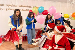 Leyla Əliyevanın təşəbbüsü ilə Gəncədə uşaq evində Yeni il tədbiri keçirilib