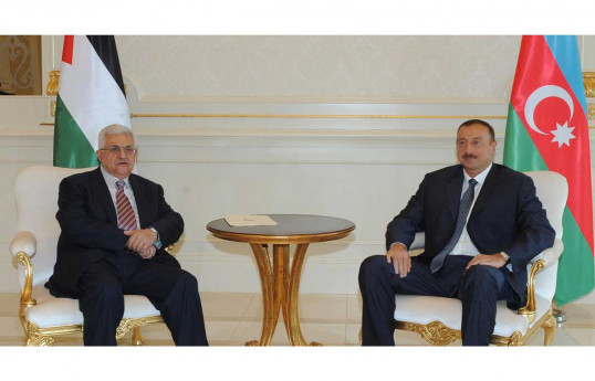 Fələstin Dövlətinin Prezidenti Mahmud Abbas, Prezident İlham Əliyev
