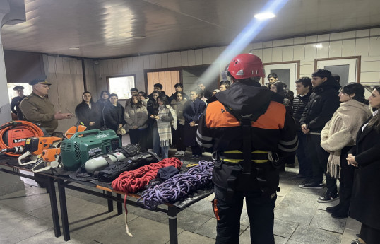 Fövqəladə hallarda davranış qaydaları barədə tədbirlər keçirilib - FOTO 