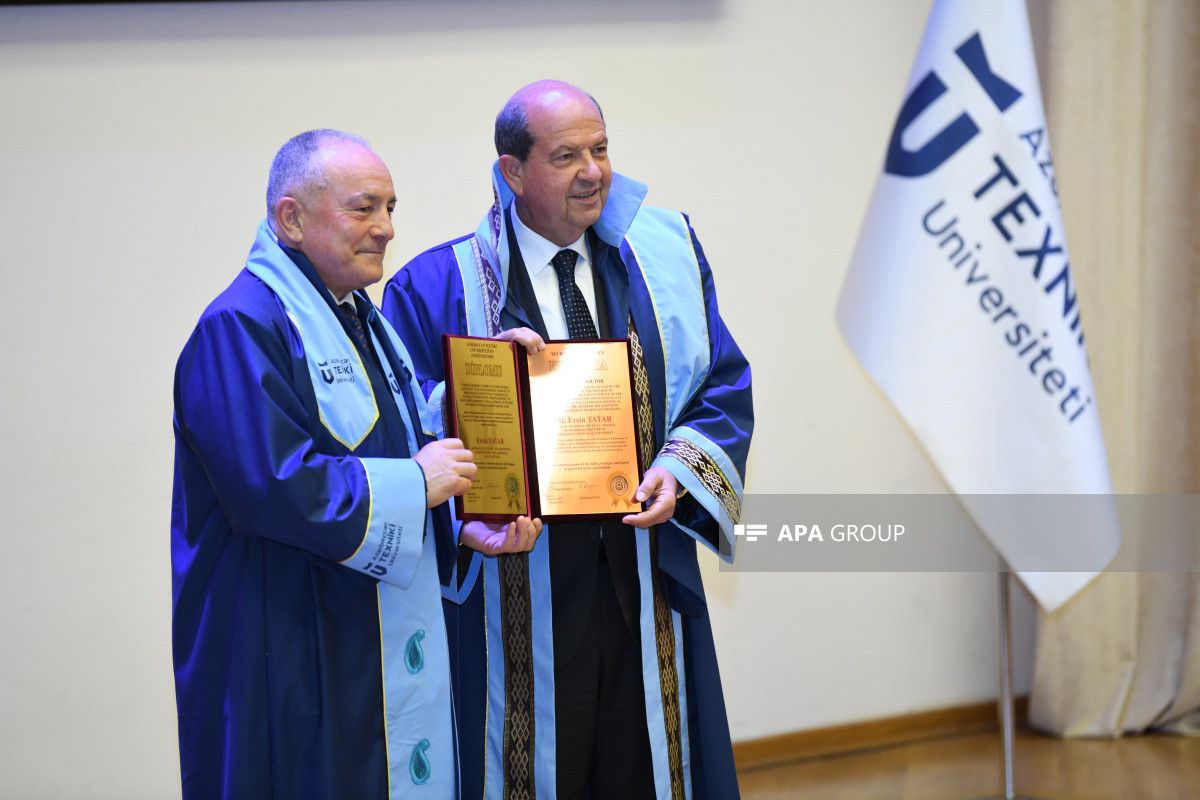 Ersin Tatara AzTU-nun Fəxri Doktor Diplomu təqdim edilib - FOTO 
