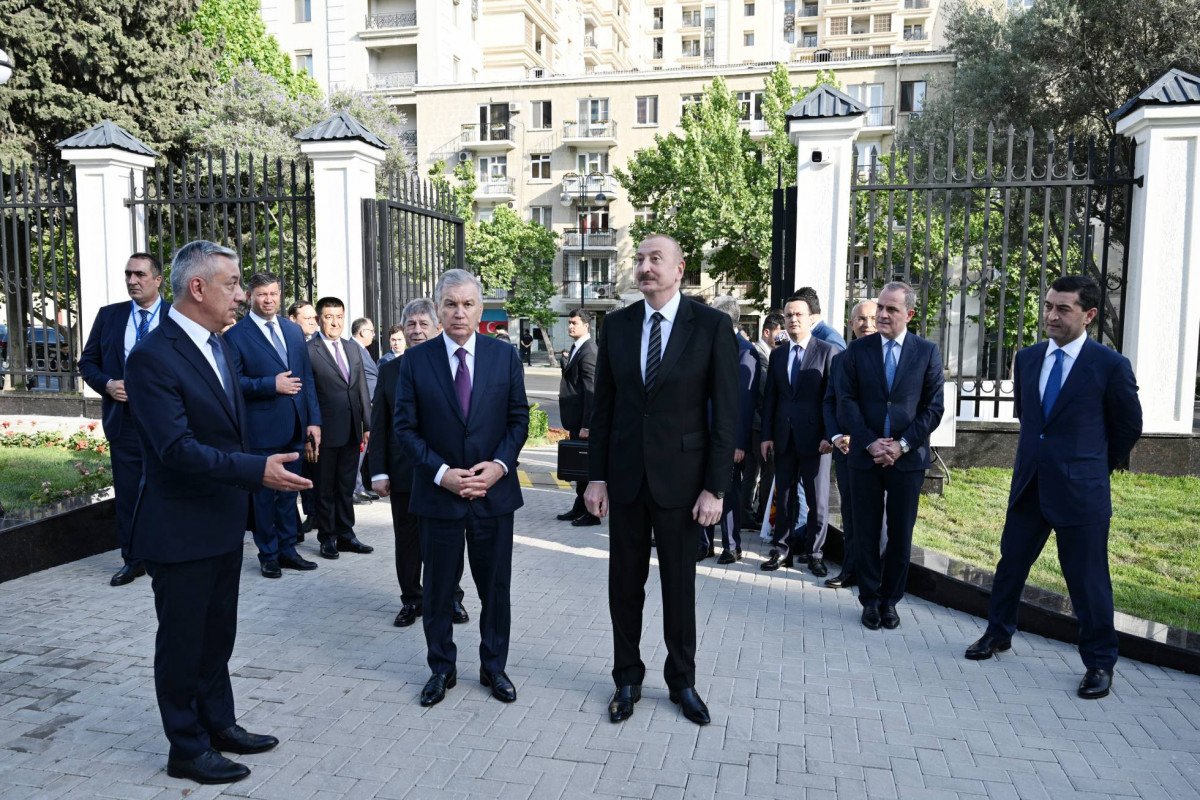 Prezidentlər İlham Əliyev və Şavkat Mirziyoyev Özbəkistan səfirliyinin yeni binasının açılışında iştirak ediblər - YENİLƏNİB 