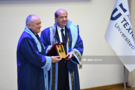 Ersin Tatara AzTU-nun Fəxri Doktor Diplomu təqdim edilib - FOTO 
