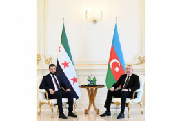 President Ilham Aliyev met with Transitional President of Syria-UPDATED 