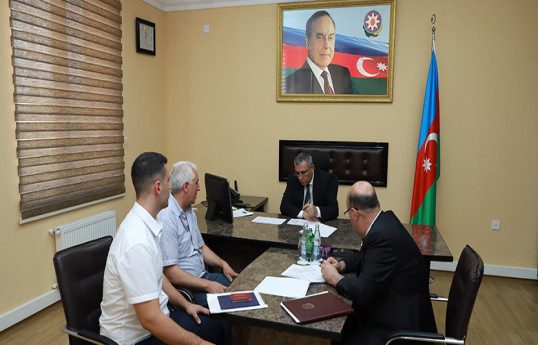 Səfərbərlik Xidmətinin rəisi Göygöldə vətəndaşları qəbul edib