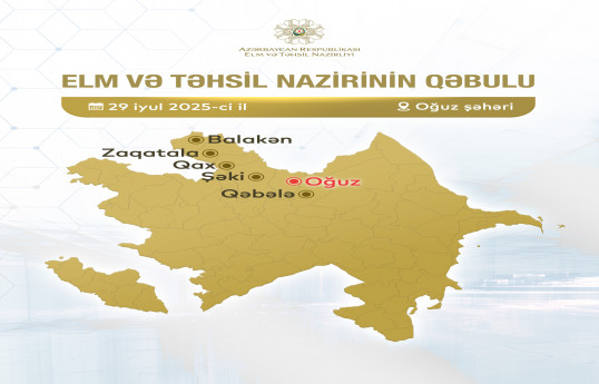 Elm və təhsil nazirinin Oğuzdakı vətəndaş qəbulunun vaxtı dəyişdirilib