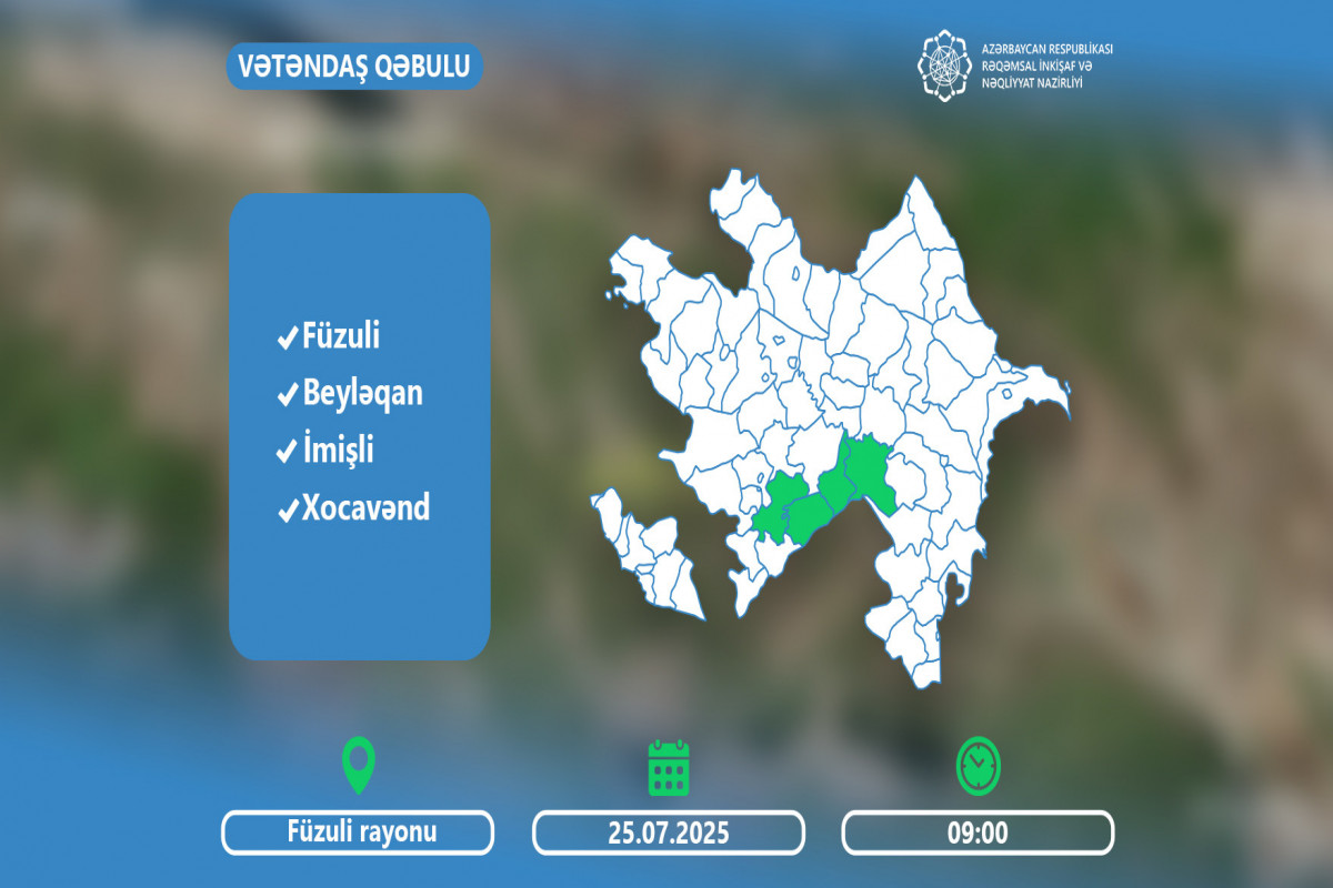 Rəşad Nəbiyev Füzulidə vətəndaşları qəbul edəcək