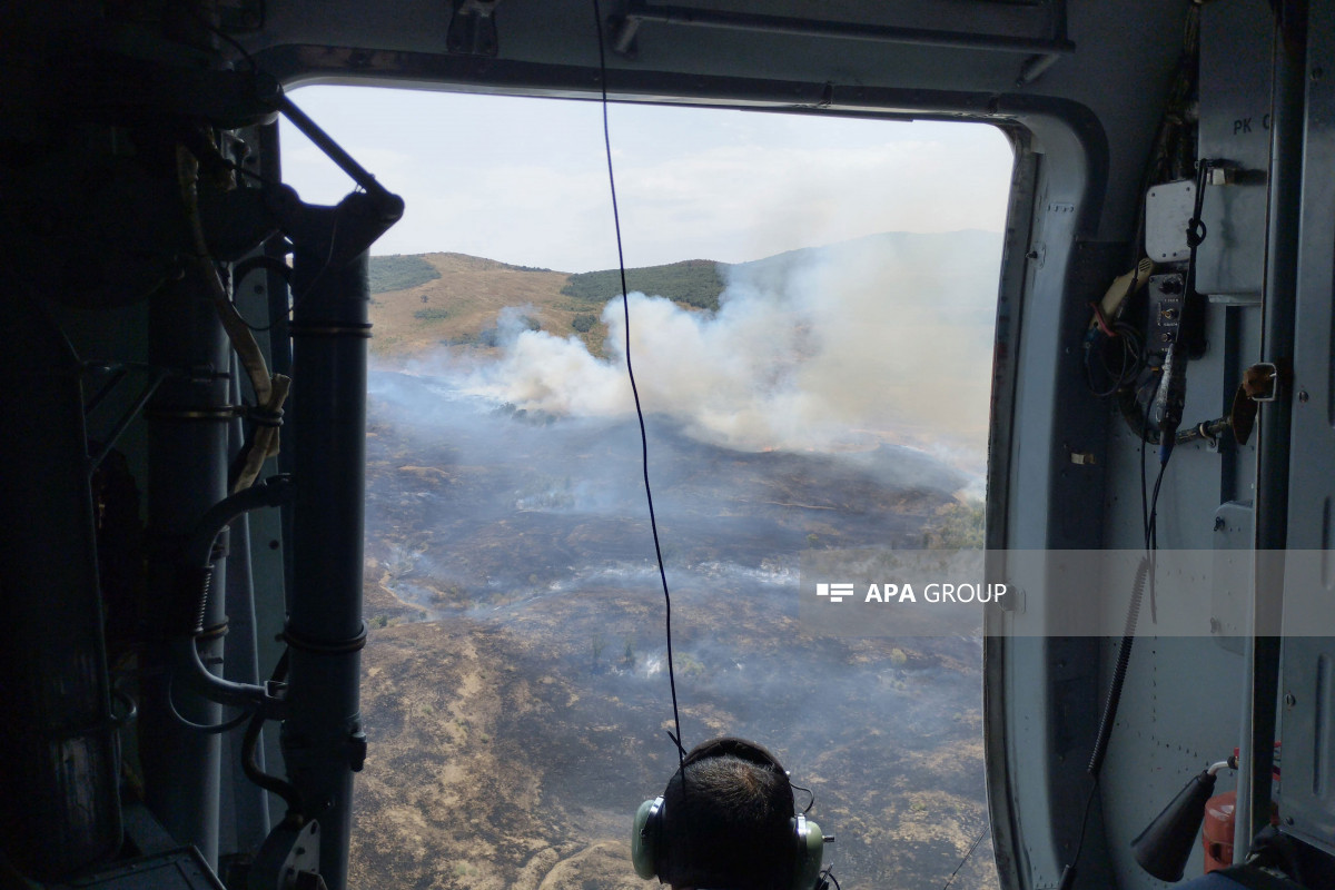 Ağdərədə yanğının söndürülməsinə helikopterlər cəlb olunub - EKSKLÜZİV  FOTO və VİDEO  GÖRÜNTÜLƏR  - YENİLƏNİB 