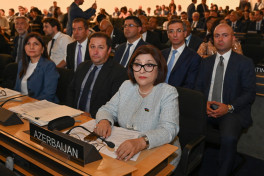 Milli Məclisin sədri Parlament Sədrlərinin VI Dünya Konfransında çıxış edib