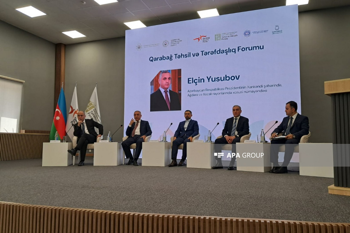 Xankəndidə Qarabağ Təhsil və Tərəfdaşlıq Forumunda Böyük Qayıdışla bağlı panel müzakirəsi keçirilib