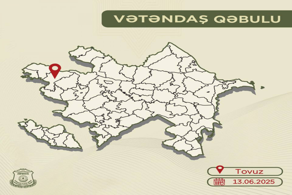 Səfərbərlik Xidmətinin rəisi Tovuzda vətəndaş qəbulu keçirəcək