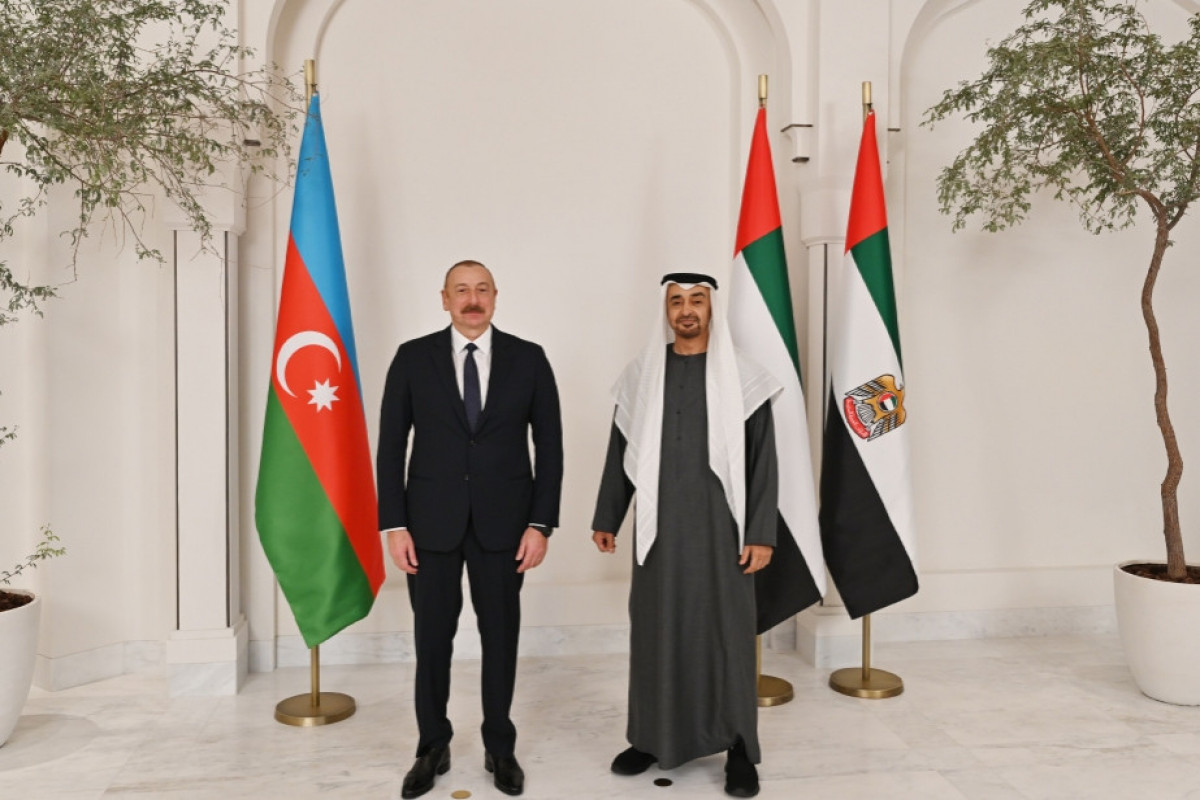 a Azərbaycan Respublikasının Prezidenti İlham Əliyev və Birləşmiş Ərəb Əmirliklərinin Prezidenti Şeyx Məhəmməd bin Zayed Al Nəhyan