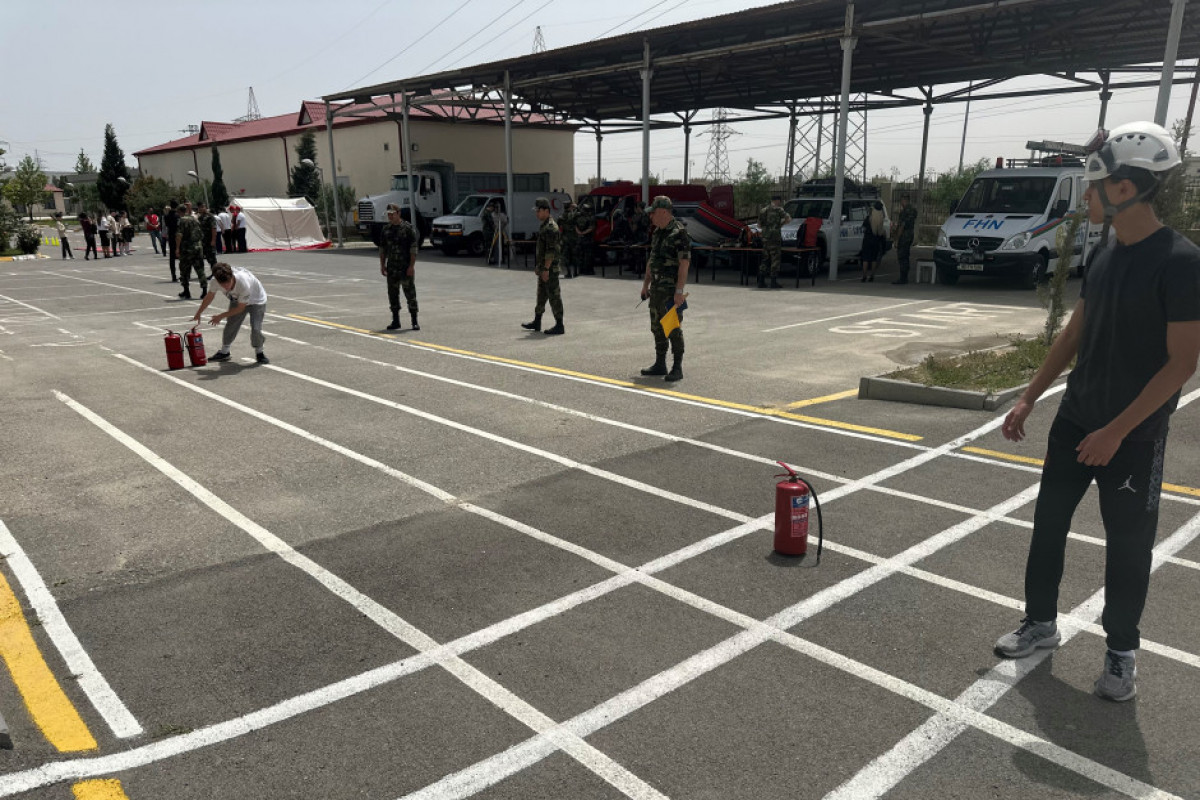 Sumqayıtda “Gənc xilasedici və yanğınsöndürən” yarışlarının zona birinciliyi keçirilib