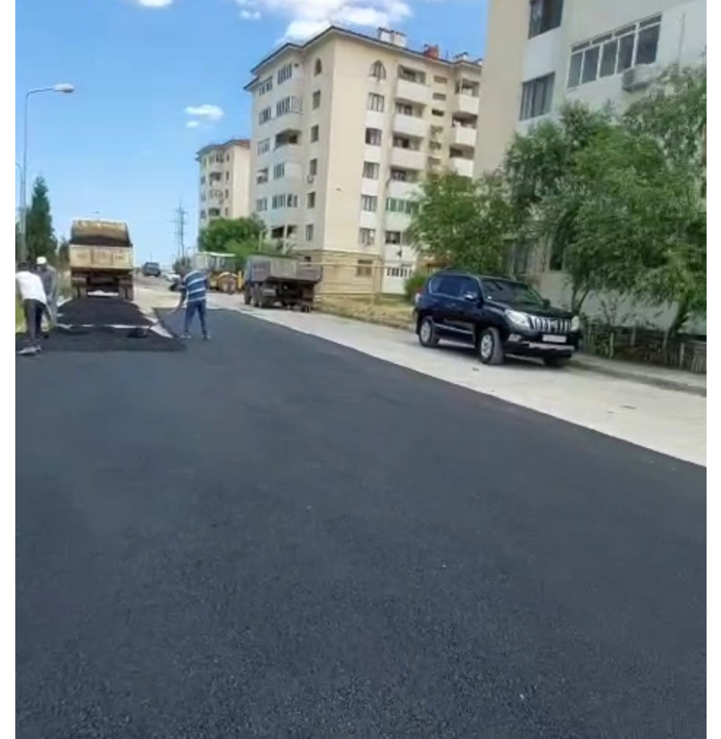 Stansiya Sumqayıt ərazisində genişmiqyaslı asfaltlanma işləri həyata keçirilib