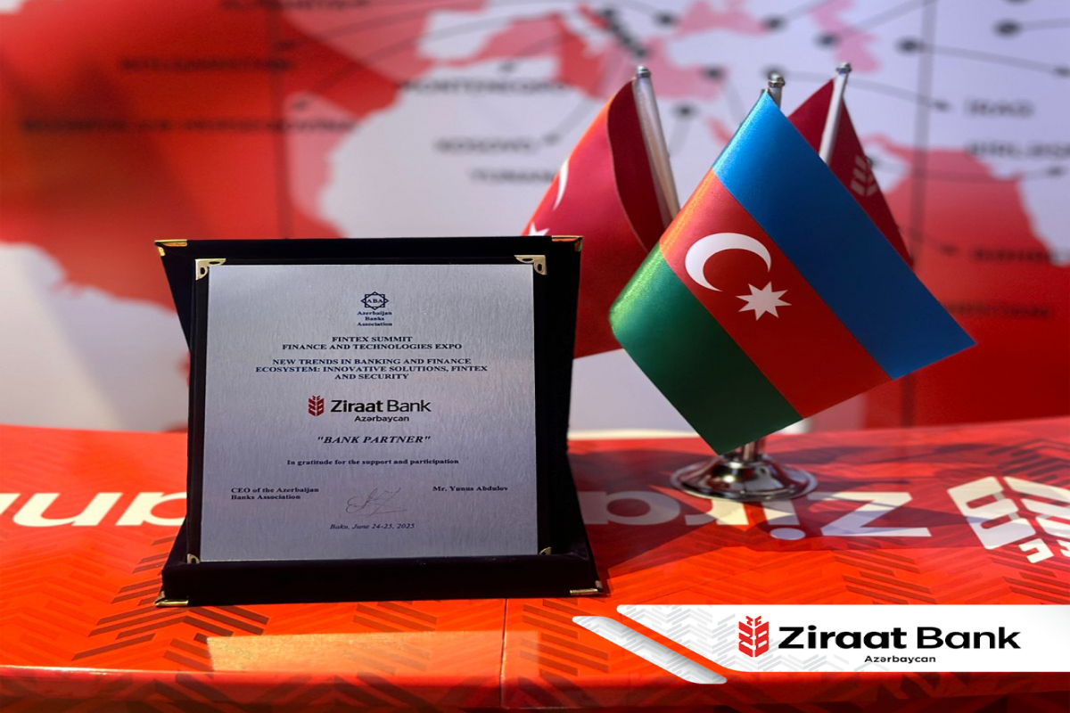 Ziraat Bank Azərbaycan “FINTEX SUMMIT BAKU 2025- Maliyyə və Texnologiyalar Sərgisi”ndə təltif olunub