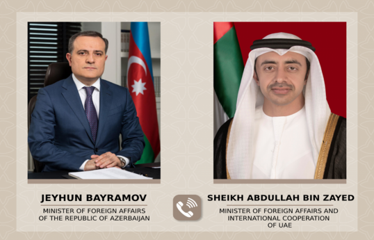 Azərbaycan və BƏƏ XİN rəhbərləri Yaxın Şərqdəki vəziyyəti müzakirə edib