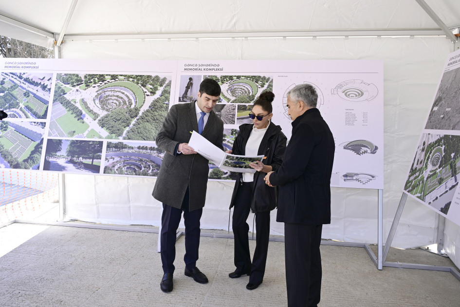 Mehriban Əliyeva Gəncə Memorial Kompleksinin layihəsi ilə tanış olub