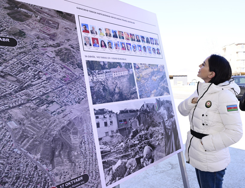 Mehriban Əliyeva Gəncə Memorial Kompleksinin layihəsi ilə tanış olub