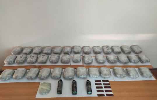 İrandan Azərbaycana 42 kq narkotik keçirilməsinin qarşısı alınıb - FOTO 