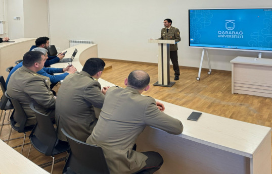FHN Qarabağ Universitetində nümunəvi dərs keçirib - FOTO 
