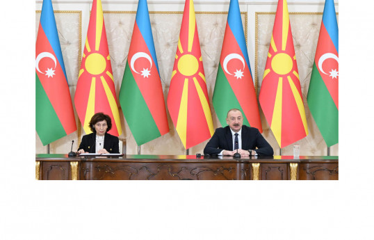 Azərbaycan və Şimali Makedoniya prezidentləri mətbuata bəyanatlarla çıxış ediblər - YENİLƏNİB 