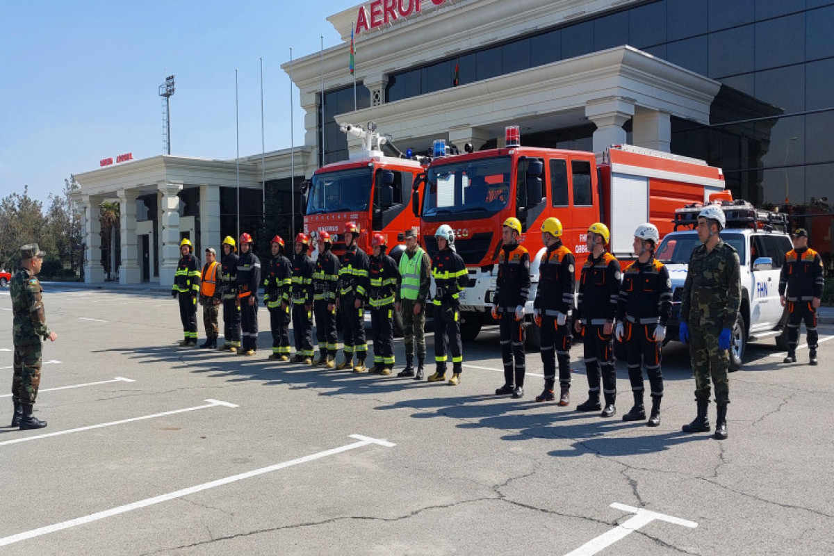 Qəbələ Beynəlxalq Aeroportunda təlim keçirilib - FOTO 