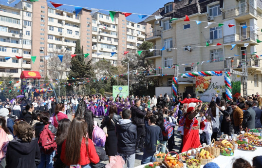 “Bizim həyət” çərçivəsində abadlaşdırılan məhəllələrdə Novruz bayramı qeyd edilir