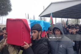 Qar uçqununda həlak olan hərbçi Sabirabadda dəfn edilib - FOTO 