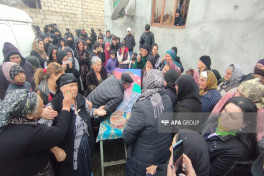 Qar uçqununda həlak olan hərbçi Sabirabadda dəfn edilib - FOTO 