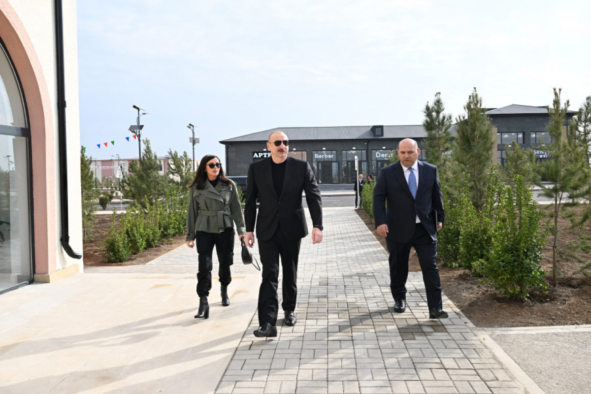 Prezident və birinci xanım Ağdamın Sarıcalı kəndinin birinci mərhələsinin açılışında iştirak ediblər - YENİLƏNİB-2  - FOTO  - VİDEO 