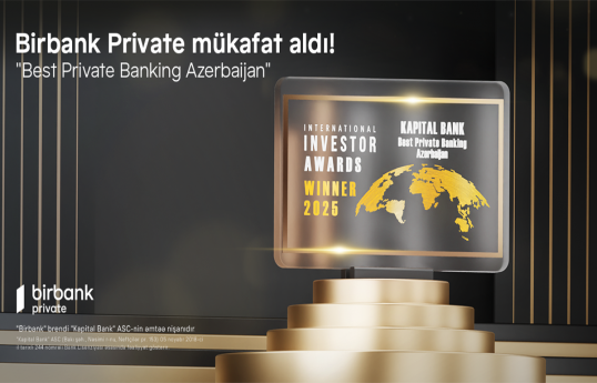 Birbank Private “International Investor” nəşri tərəfindən mükafatına layiq görülüb