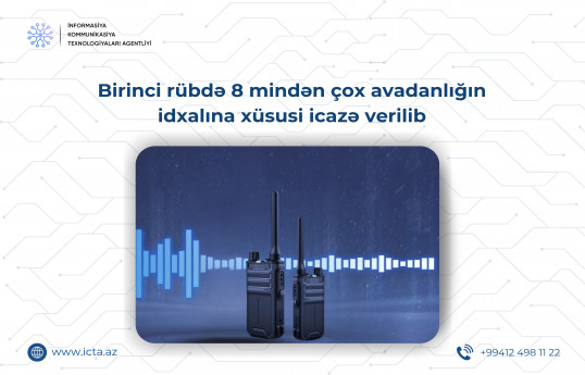 Azərbaycanda ilin ilk rübündə 8 mindən çox avadanlığın idxalına xüsusi icazə verilib