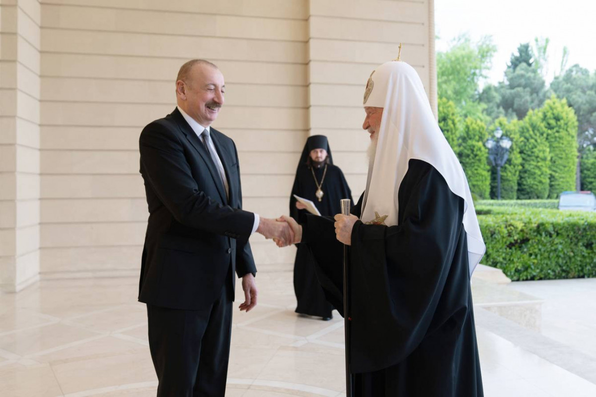 Prezident İlham Əliyev Moskvanın və Bütün Rusiyanın Patriarxı Kirill ilə görüşüb  - FOTO  - YENİLƏNİB 