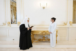 Prezident İlham Əliyev Moskvanın və Bütün Rusiyanın Patriarxı Kirill ilə görüşüb  - FOTO  - YENİLƏNİB 