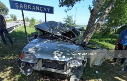 Şabranda avtomobil ağaca çırpılıb, iki qardaş ölüb