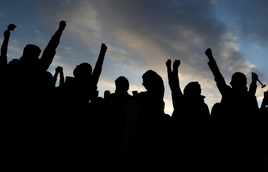 Gürcüstanın Ermənistandakı səfirliyi qarşısında etiraz aksiyası keçirilir