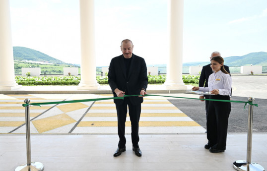 Prezident İlham Əliyev “Laçın” İstirahət Kompleksinin açılışında iştirak edib