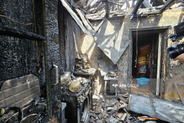Şəkidə 5 otaqlı evdə yanğın olub - FOTO 