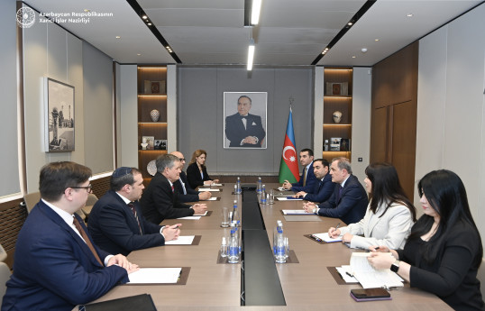 Ceyhun Bayramov ABŞ senatoru Stiv Deyns ilə Azərbaycan-Ermənistan normallaşma prosesini müzakirə edib - FOTO 