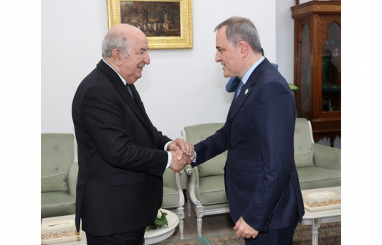 Əlcəzair prezidenti Əbdülməcid Tebbune nazir Ceyhun Bayramovu qəbul edib - FOTO 