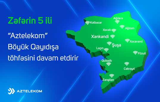 Qarabağ və Şərqi Zəngəzurda 9 şəhər, 18 kənd və qəsəbə rabitə xidmətləri ilə təmin olunub