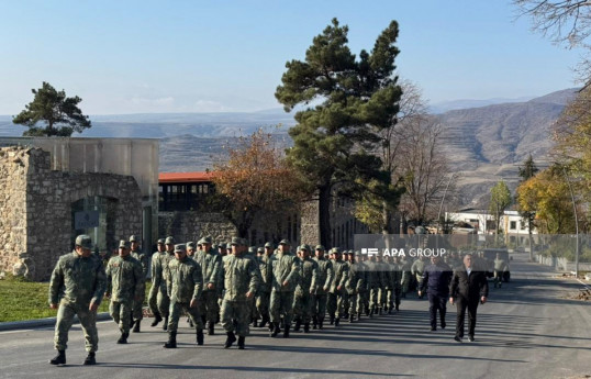 Laçında hərbi orkestrin müşayiəti ilə yürüş keçirilib - FOTO  - YENİLƏNİB 