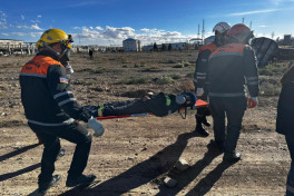 FHN Bakıda Etilen-polietilen zavodunda yanğın-taktiki təlimi keçirib - FOTO 