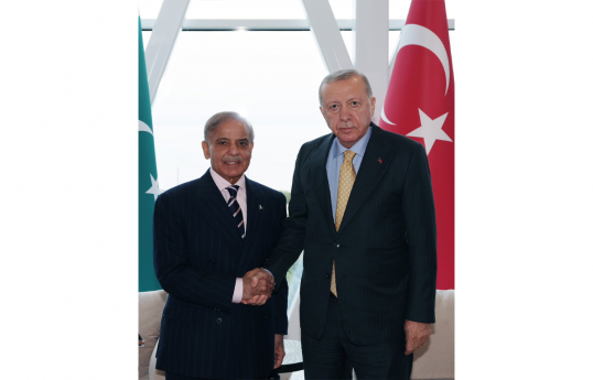Pakistan Baş naziri Məhəmməd Şahbaz Şərif, Türkiyə Prezidenti Rəcəb Tayyib Ərdoğan