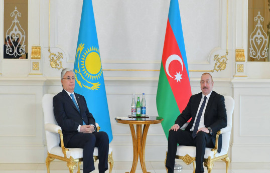 Qazaxıstan Prezidenti Kasım-Jomart Tokayev, Prezident İlham Əliyev