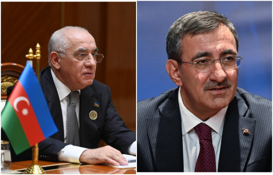 Azərbaycan Baş naziri Əli Əsədov,Türkiyənin vitse-prezidenti Cevdet Yılmaz