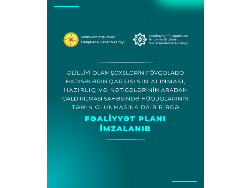 Əlillər üçün fövqəladə hadisələrlə bağlı tətbiqlər yaradılacaq