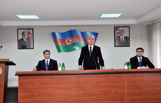 Prezidentinin köməkçisi Zeynal Nağdəliyev və Göygölün yeni icra başçısı Vüqar Novruzov