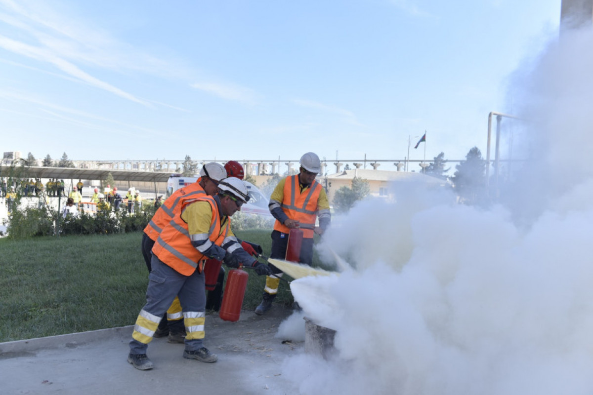 FHN-in Bakı Regional Mərkəzi mülki müdafiə məşqləri keçirib - FOTO 