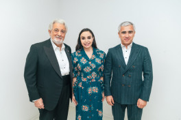 Plasido Dominqo Heydər Əliyev Mərkəzində çıxış edib