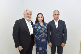 Plasido Dominqo Heydər Əliyev Mərkəzində çıxış edib